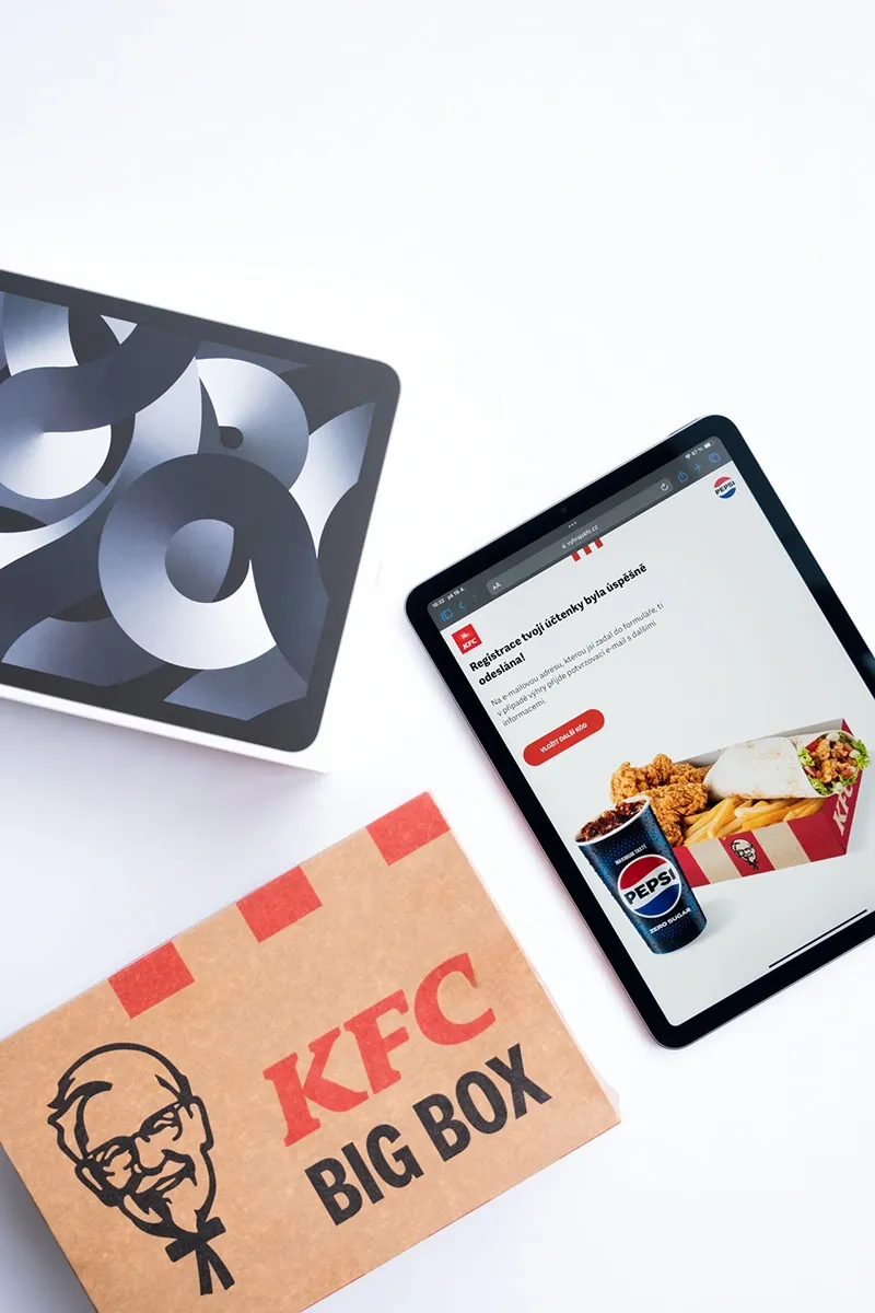 Soutěžní Big Box s iPad od KFC