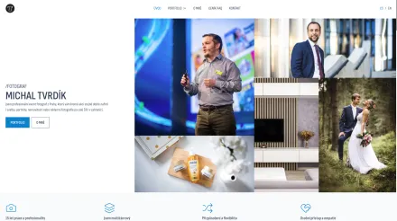 Webová stránka fotografa Michala Tvrdíka